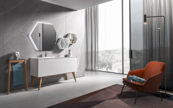 IKON 07 dimensioni / dimensions / dimensions L. 184 P. 50,2 H. 200 L. 51 P. 29,5 H. 85cassa e frontali / structure and doors / caisson et façades Bianco opaco White matt Blanc mattop / top / plan de toilette Deikon bianco White Deikon Deikon blancbasamento / base / piétement Noce naturale Natural walnut Noyer naturelconsolle porta-asciugamano / towel rack consolle / console porte-serviette Noce naturale Natural walnut Noyer naturel
