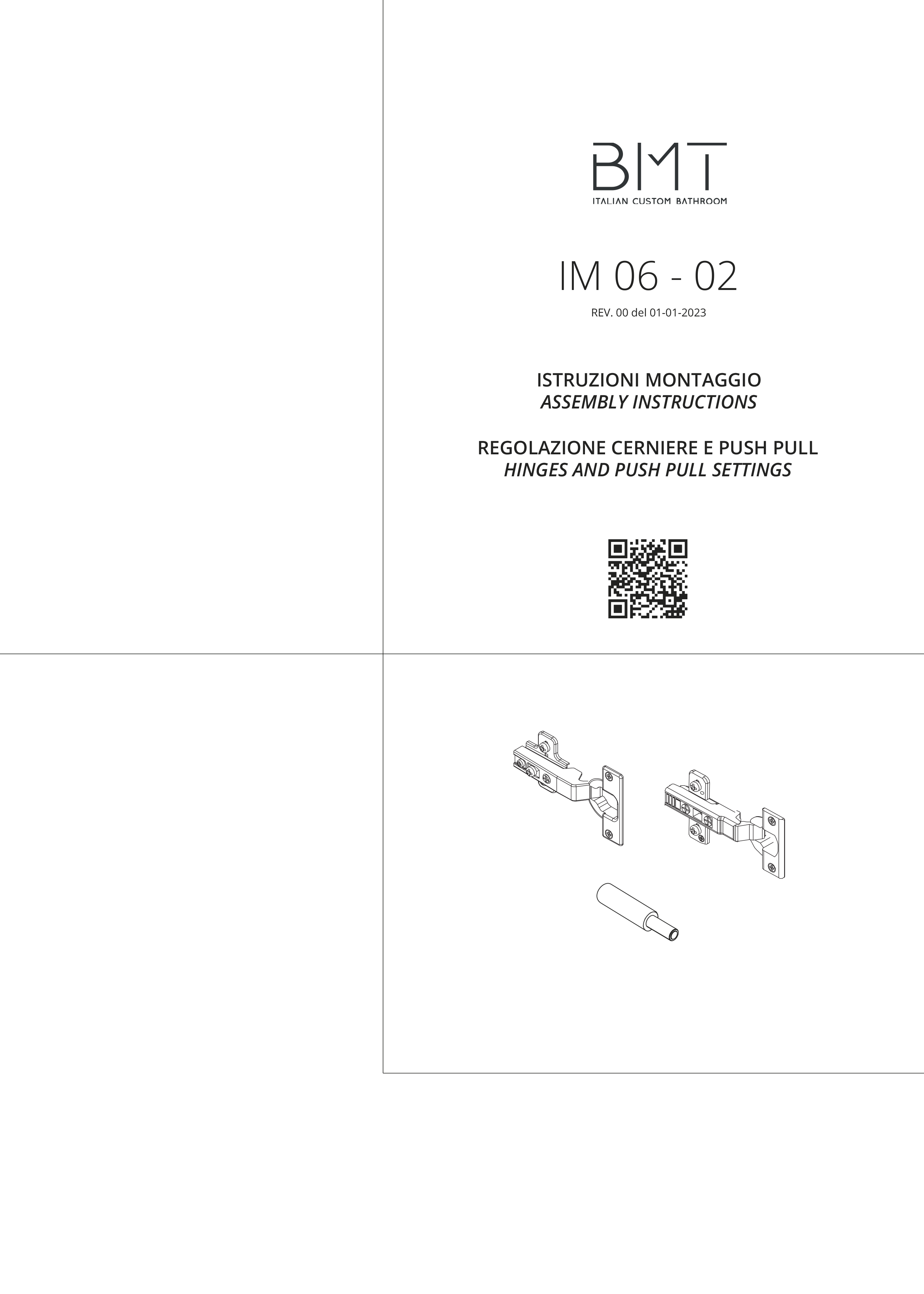 REGOLAZIONE CERNIERE E PUSH PULL HINGES AND PUSH PULL SETTINGS